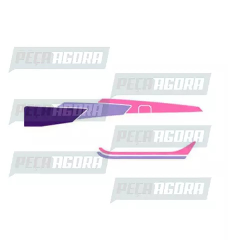 FAIXA LATERAL MERCEDES BENZ 1113 87 ... PADRAO LILAS (418845)