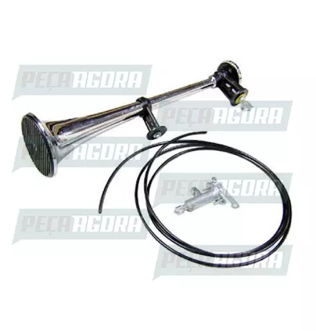 BUZINA A AR PLASTICA 01 CORNETA CROMADA COM VALVULA (036041)