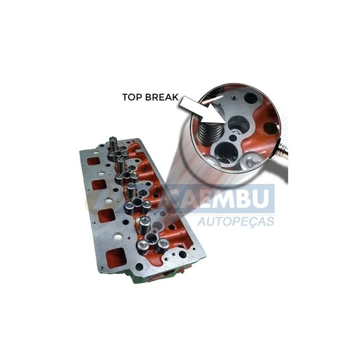 CABECOTE MOTOR 4 CIL MONTADO 36 GRAUS MB OM904/924 (MONTADO C/VALV+GUIA+SEDE+VAL