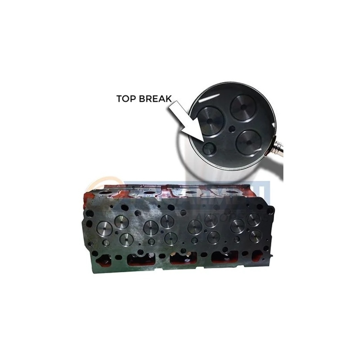 CABECOTE MOTOR 4 CIL MONTADO 45 GRAUS MB OM904/924 (S/ÊMBOLO+TAMPAO TOP-BRAKE) 