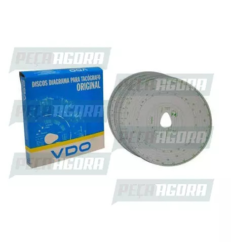 DISCO SEMANAL VDO 125X7D 20X20(CX COM 10 UNS) TACOGRAFO OBRIGATORIO (099002)