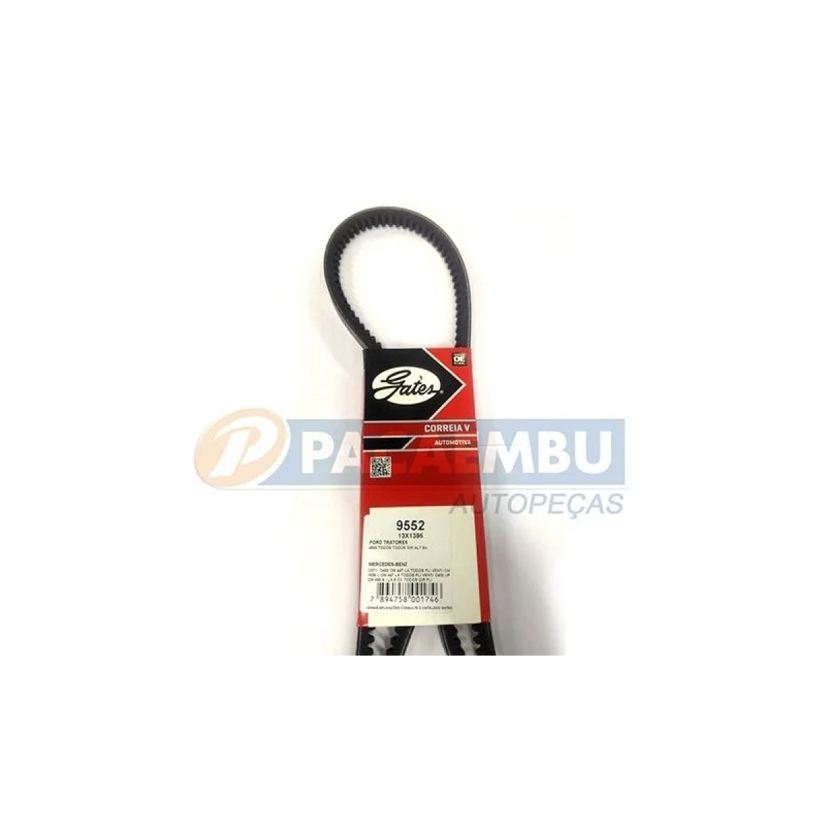 CORREIA VENTILADOR (13X1395) FORD 4600/4800/5600/6600 VALTRA 1180/1380/1680/1880