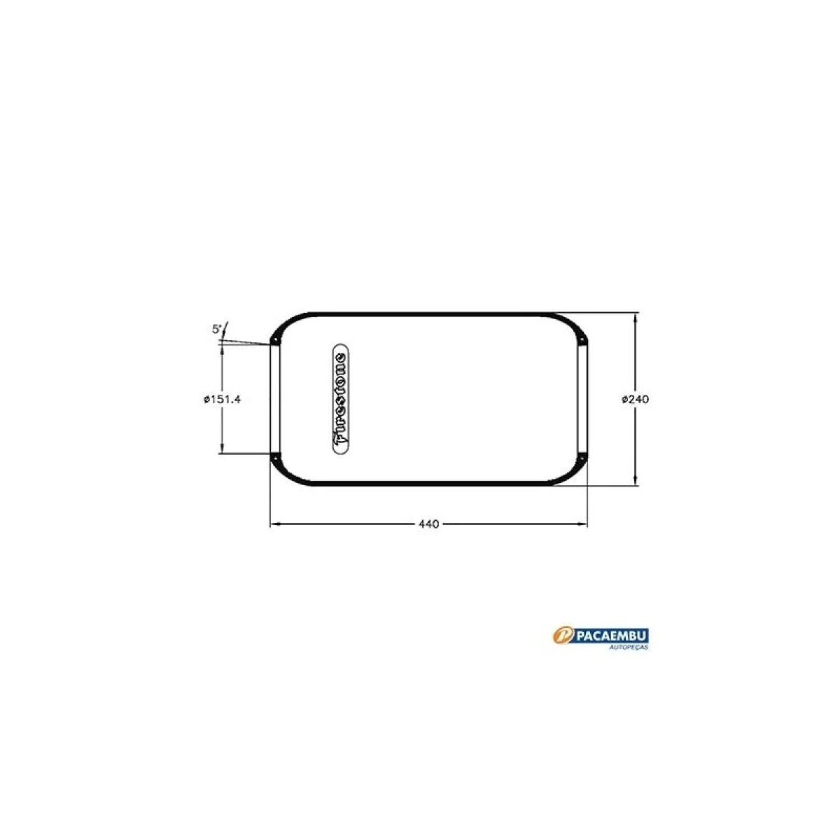 BOLSA PNEUMATICA SUSPENSAO AR TRAS VW-ONIBUS 18320 (2Z0616041A-10025070)