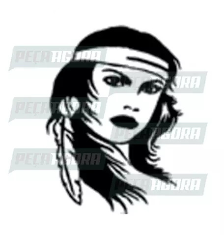 ADESIVO PLOTADO GRANDE INDIA TRADICIONAL BRANCO (003094)