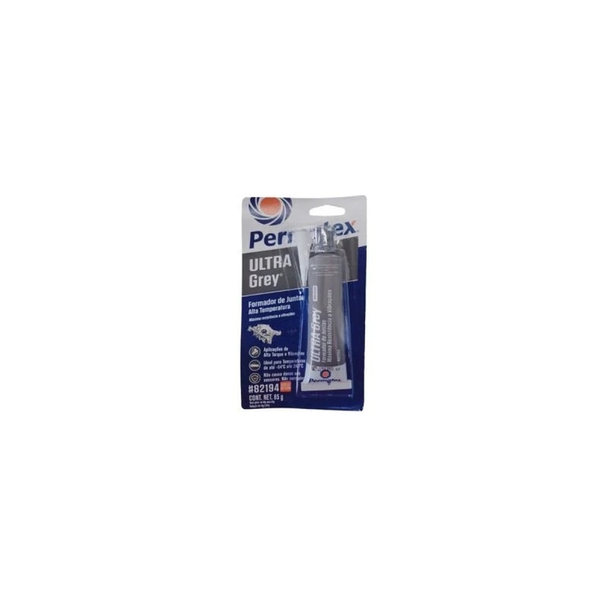 SILICONE CINZA ULTRA GREY 85G DESCONT DIVERSOS RESIST OLEO/AGUA QUENTE/ALONG./AL