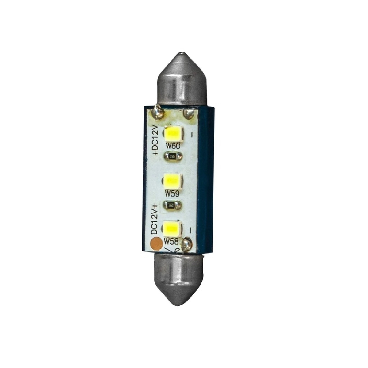 LAMPADA 24V TORPEDO LED (44MM) ILUMINACAO INTERNA/PLACA - CX C/10 (U1175..)