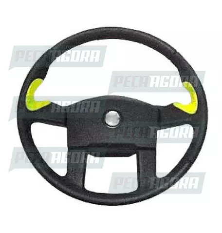 VOLANTE 450MM SPORT VOLVO ...96 COM BUZINA AMARELO (418297)