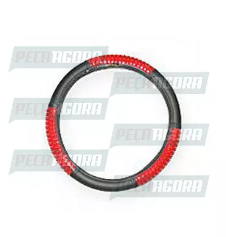 CAPA VOLANTE MB/PARA SCANIA/VOLVO COM MASSAGEADOR VERMELHA (254048)