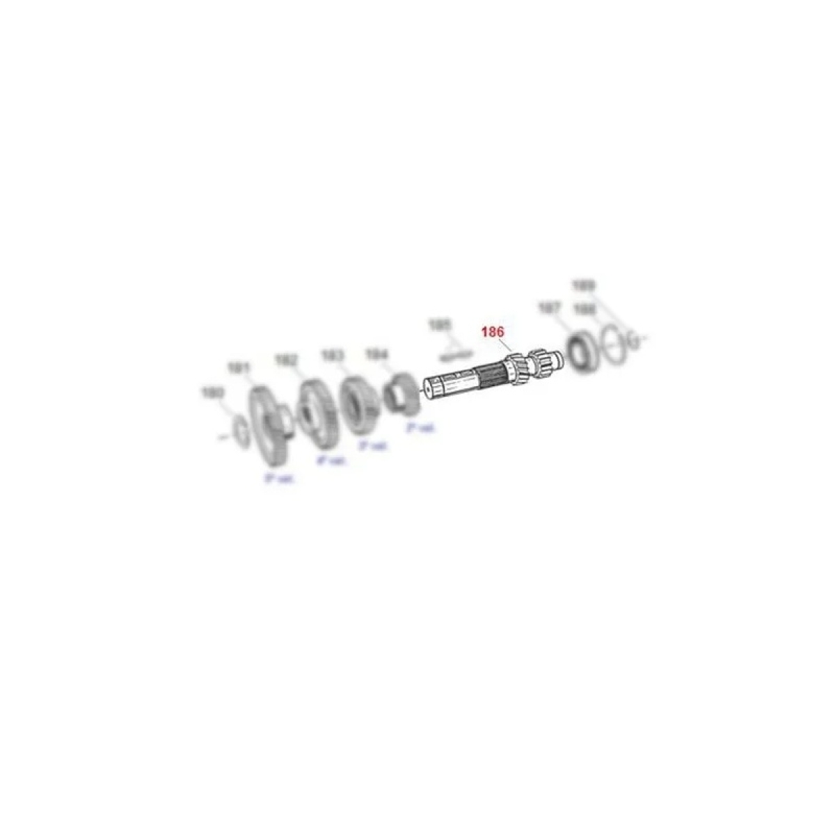 EIXO INTERMEDIARIO (CARRETEL) FORD (FS2305C)/AGRALE (BF6T7113AD-3341989)