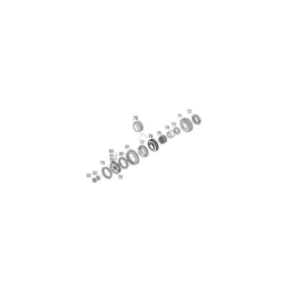 ENGRENAGEM 3A MOVEL 31D FORD C/CAMBIO ZF S5-420 (BF8T7196A-0091304068)