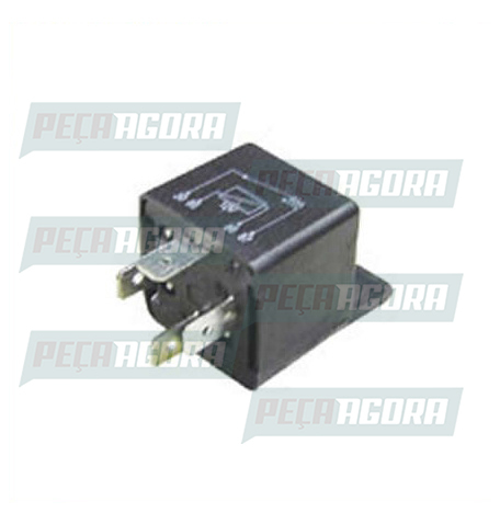 RELE AUXILIAR COMANDO UNIVERSAL 04 TERMINAIS COM SUPORTE 12V 40 AMP DNI 0102 (19