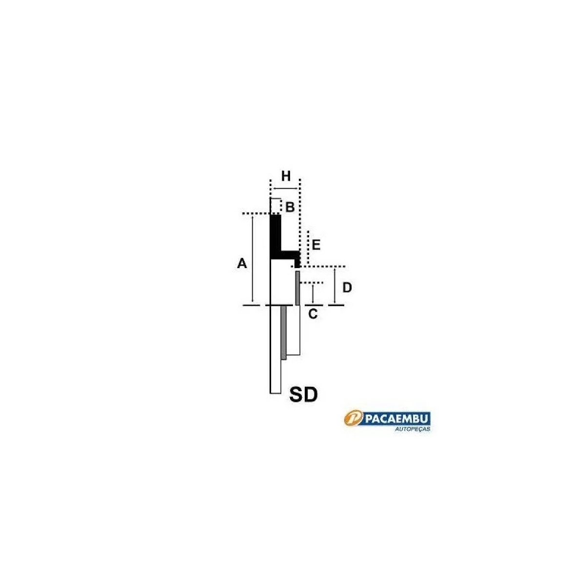 DISCO FREIO TRAS SOLIDO MBB SPRINTER 311/313/413 CDI 02/... (9024230412-RCDI0637