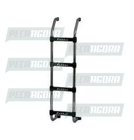 ESCADA TRASEIRA PRETA MERCEDES BENZ 1933 AXOR CABINE ESTENDIDA 4 DEGRAUS FABBOF 