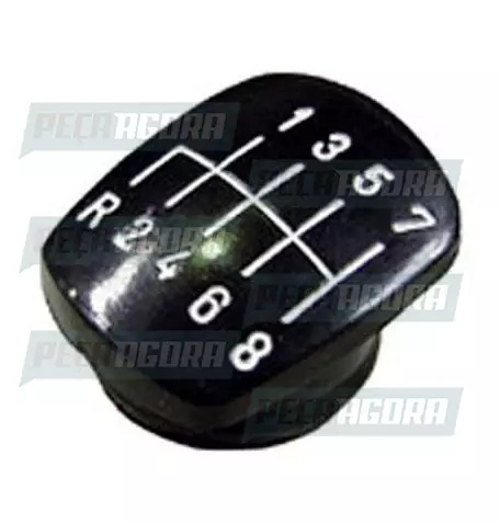 TAMPINHA BOLA CAMBIO PUNHO 08 MARCHAS RE BAIXO PRETA (419993)