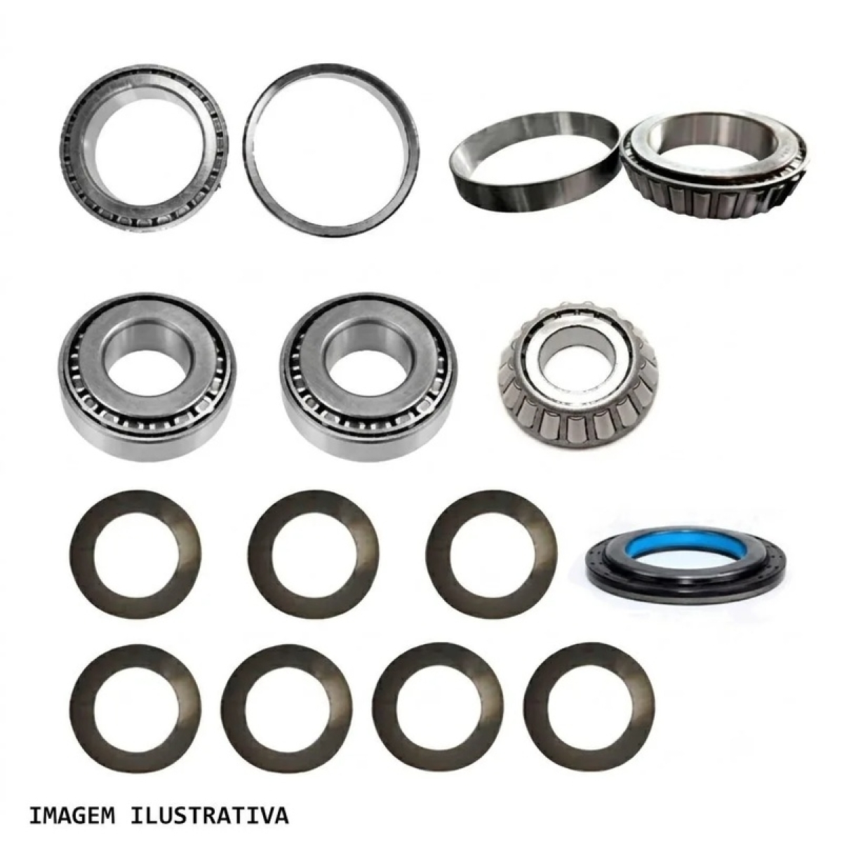 KIT COMPLETO ROLAMENTOS DIFEREN MS18X DAF/FORD/IVECO/VOLKS/VOLVO C/DIFER MS18X/R
