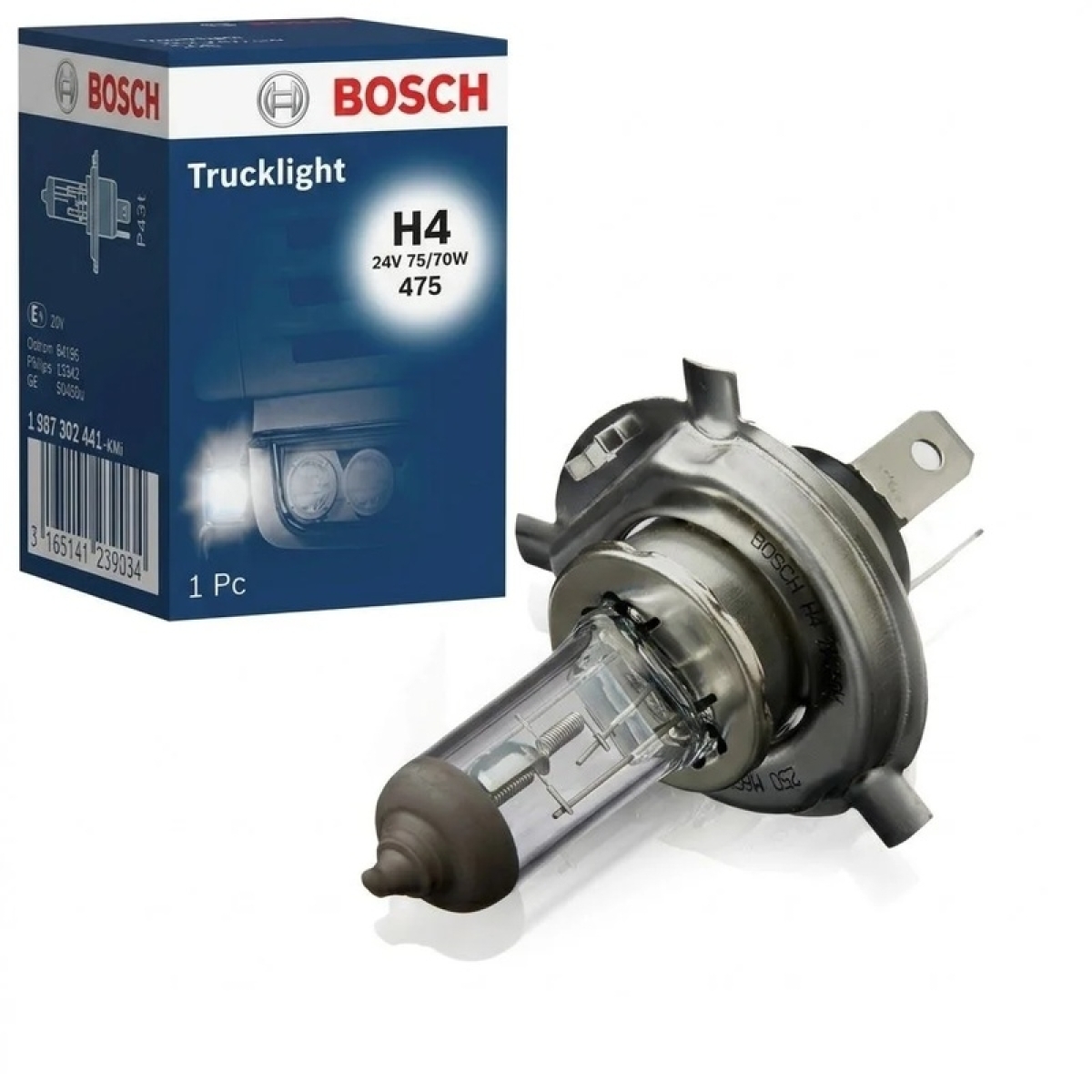 LAMPADA H4 24V 75/70W DIVERSOS FAROL VEICULOS PESADOS (1987302441)