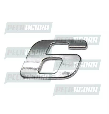 EMBLEMA CROMADO ADESIVO MB ATEGO/AXOR ''6''/''9'' (9438171714-C60254-V1096-M3019