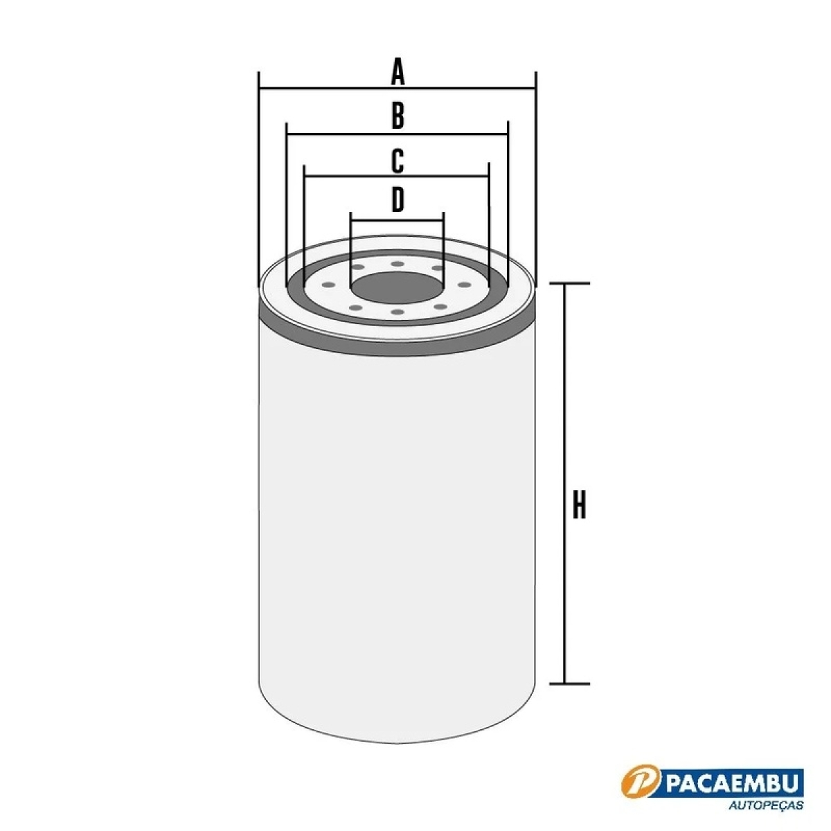 FILTRO OLEO LUBRIFICANTE VOLVO FORD 1617 1622 2422 2425 2626 (2T0115561M)