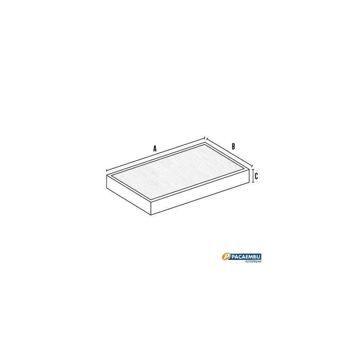 FILTRO AR CONDICIONADO JOHN DEERE COLH CH570/CH670/S540/S550/S650/6090/7200/8225
