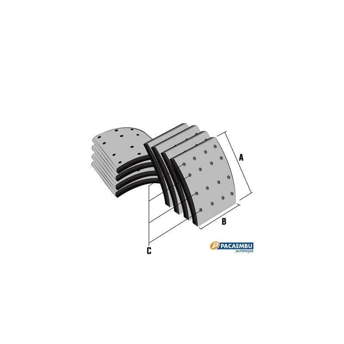 LONA FREIO TRAS VW 17.230OD/ 17.260OD 2010/2014 MOTOR MAN (0549T142)