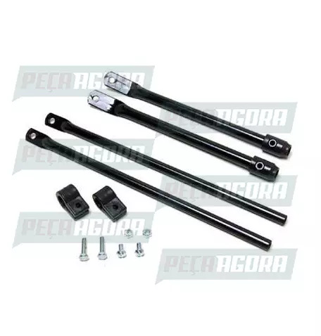 PAR TIRANTE ROTAMIL 1539 MERCEDES BENZ PRETO 18MM COM REGULAGEM LONGO (107004)