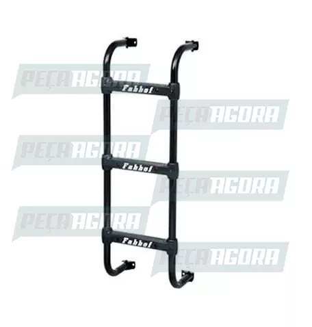 ESCADA TRASEIRA PRETA MERCEDES BENZ 1114 CARA PRETA 3 DEGRAUS FABBOF (103061)