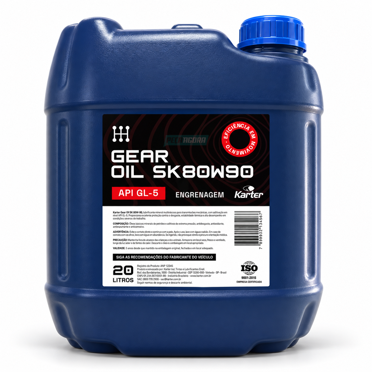 OLEO DE CAMBIO 90W API GL5 BALDE 20 LITROS OIL SK KARTER (K30052)