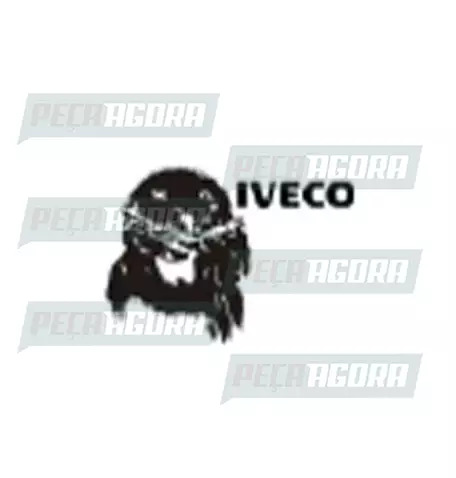 ADESIVO PLOTADO GRANDE CRISTO FACE COM LOGO PARA IVECO BRANCO (419286)