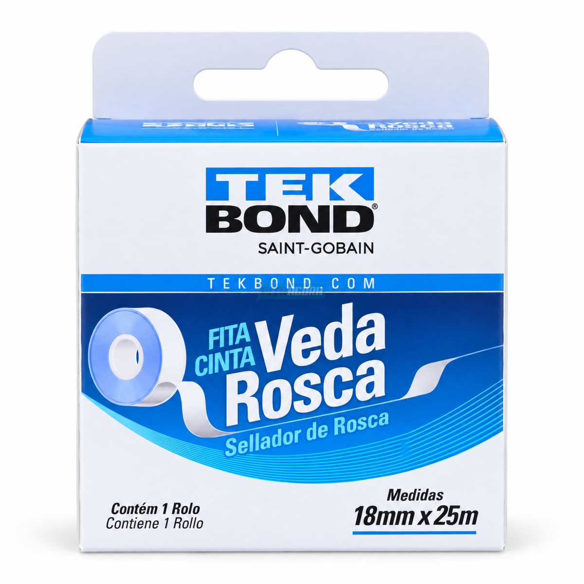 KIT 10 FITAS VEDA ROSCA ENCANAMENTO MULTIUSO 18MMX25M TEKBOND (CX.7898472266429*