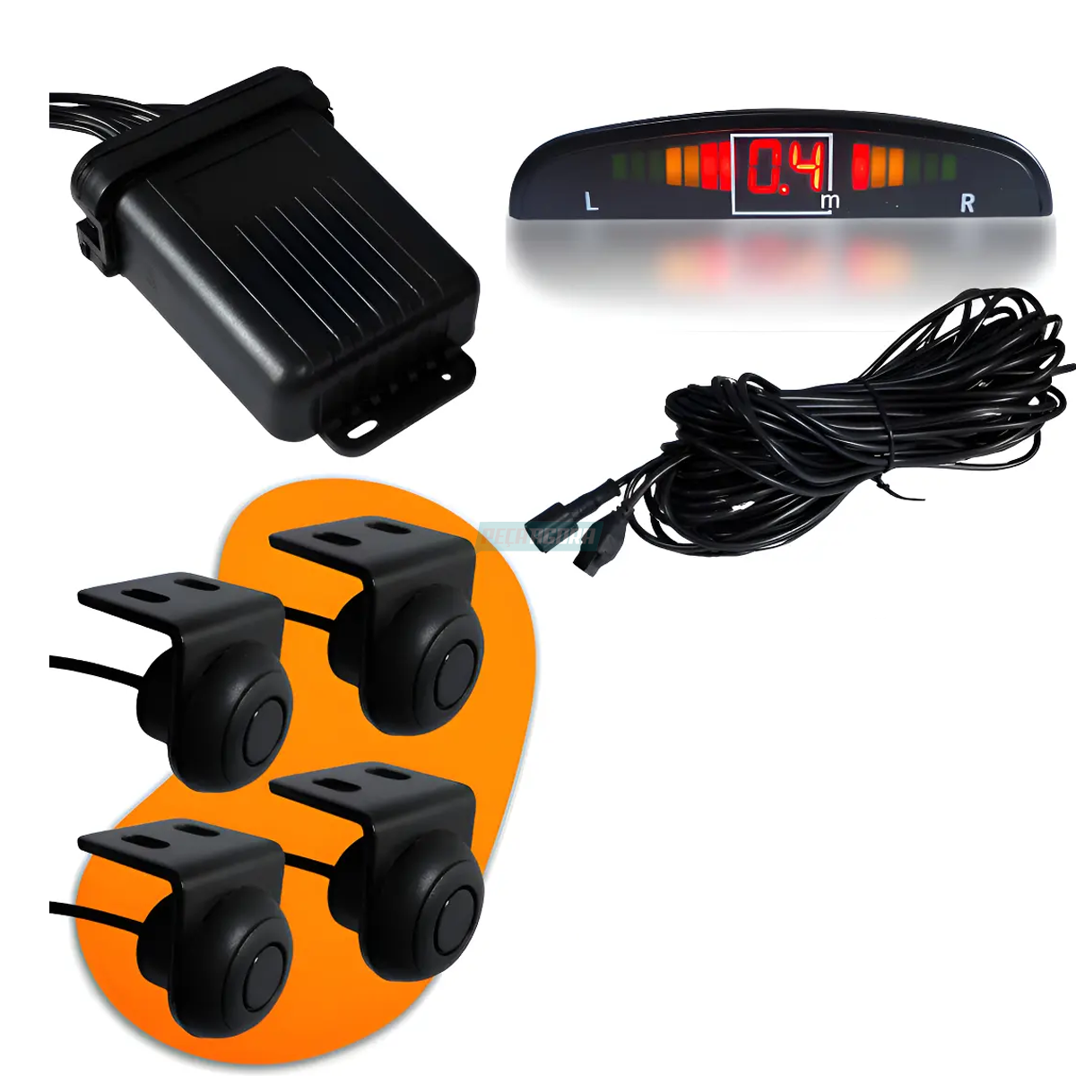 SENSOR RE ESTACIONAR 4 PONTOS 24V CAMINHAO CABO 15M ISOLADO (RS-24VBR)