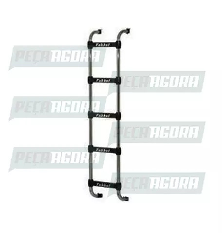 ESCADA TRASEIRA CROMADA MERCEDES BENZ 1938-S AXOR/FH 5 DEGRAUS FABBOF (103056)