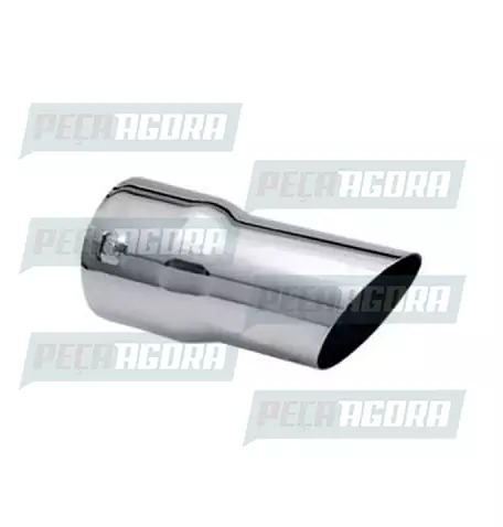 TUBO TERMINAL CURVO CROMADO 5,5'' 325MM CHANFRADO MERCEDES BENZ AXOR 2035 (22824
