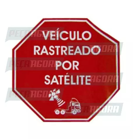 ADESIVO VEICULO RASTREADO POR SATELITE 22,5CMS.PEQUENO (003126)