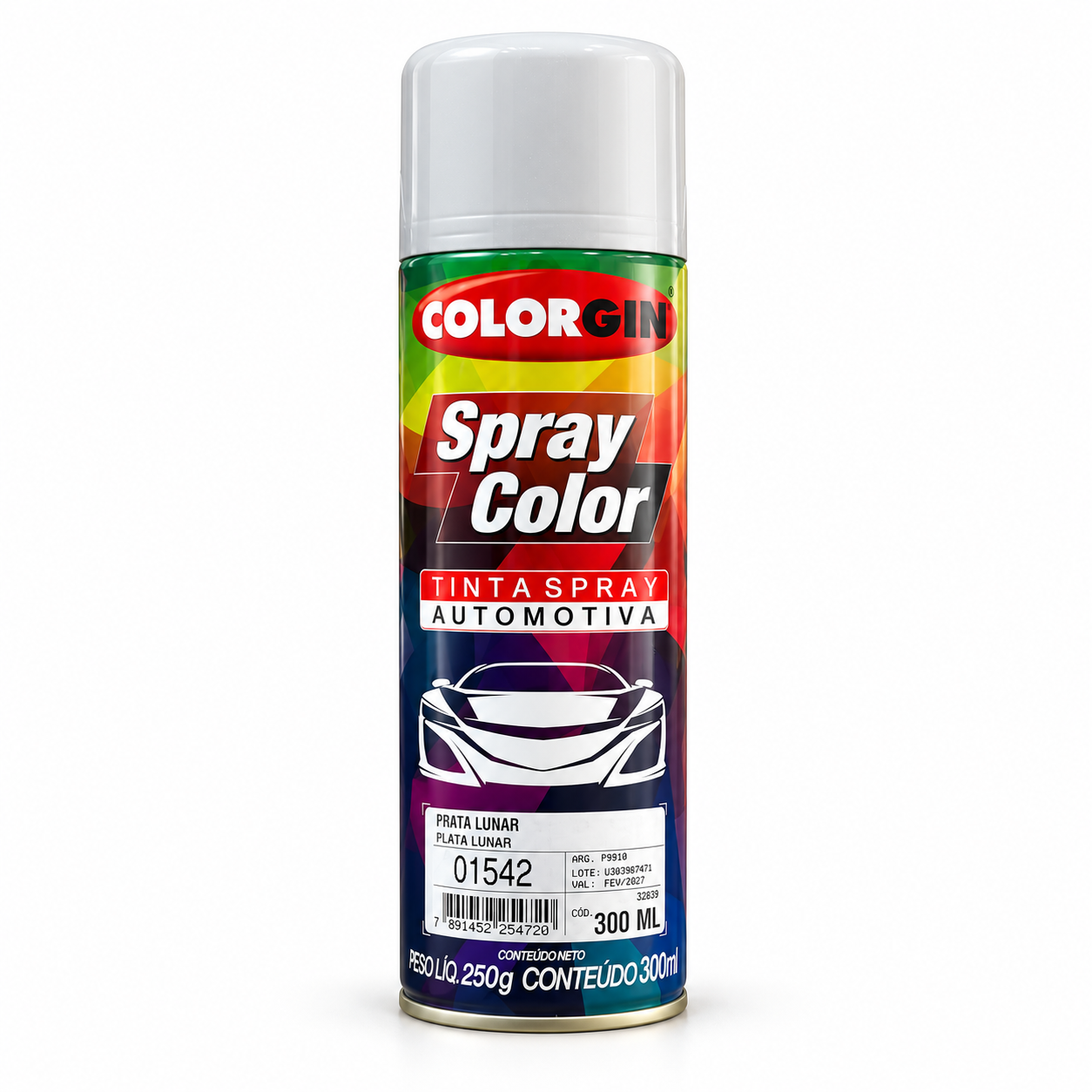 TINTA AUTOMOTIVA SPRAY BRANCO RAL 9003 216 ML 250 GR ACABAMENTO POLIESTER (90032