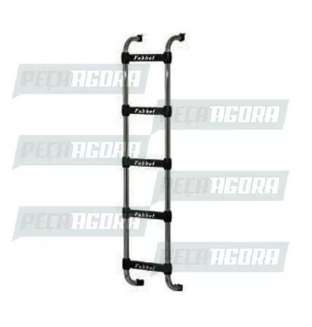 ESCADA TRASEIRA PRETA MERCEDES BENZ 1938-S AXOR/FH FIXACAO CENTRAL 5 DEGRAUS FAB