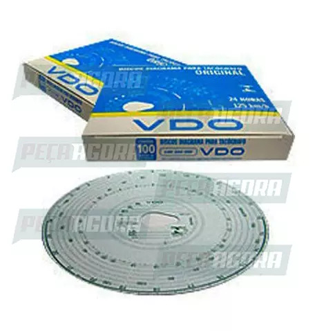 DISCO DIARIO VDO 125X24 20X20(CX COM 100 UNS) TACOGRAFO OBRIGATORIO (099001)