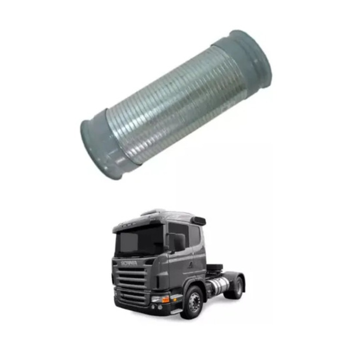 TUBO FLEXIVEL INOX 4.5 X 310 MM SCANIA G P R TR 124  (1753639-S305E)