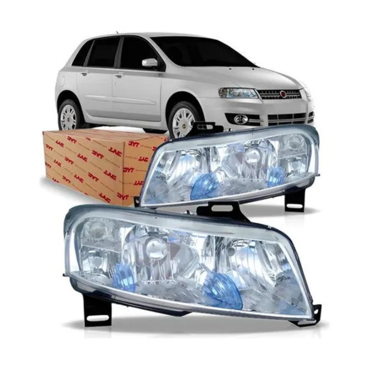 STILO 03/11 FAROL ELET C/MOTOR SOQ REDOND C/AUX LE STILO 2003 A 2011 (RF14775)