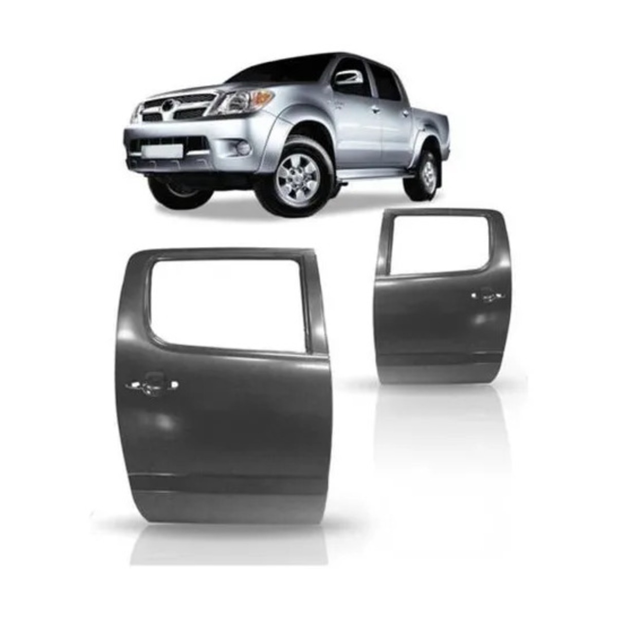 PAR PORTA TRASEIRA HILUX 2005 A 2015 ESQUERDO | DIREITO (K.RF22931-RF22932)