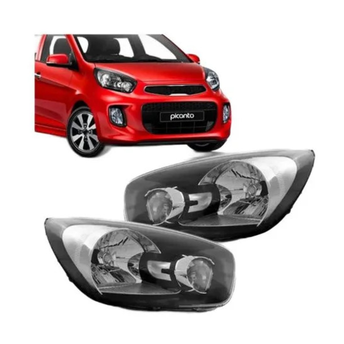 PAR FAROL PICANTO 2012 A 2017 ESQUERDO | DIREITO (K.RF27457-RF27456)