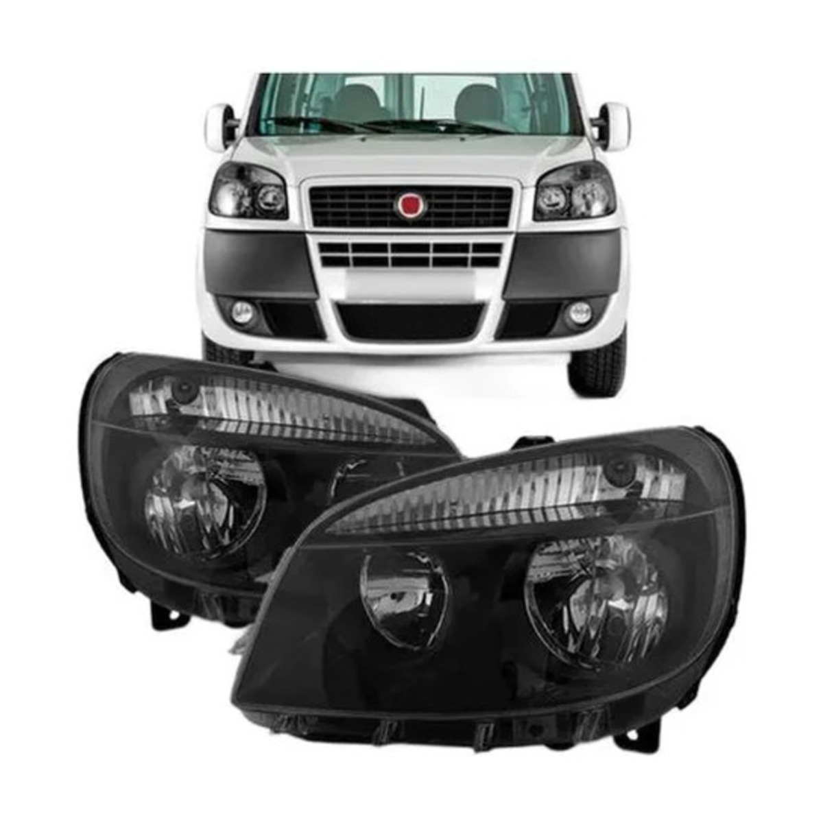 PAR FAROL DOBLO 2009 A 2021 ESQUERDO | DIREITO (K.RF27145-RF27146)