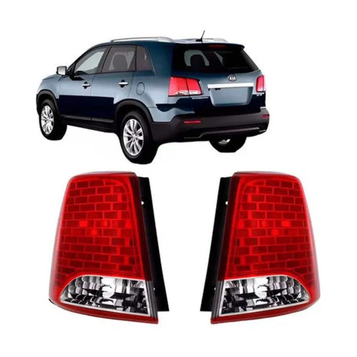 PAR LANTERNA TRASEIRA SORENTO 2010 A 2012 ESQUERDO | DIREITO (K.RF17633-RF17632)