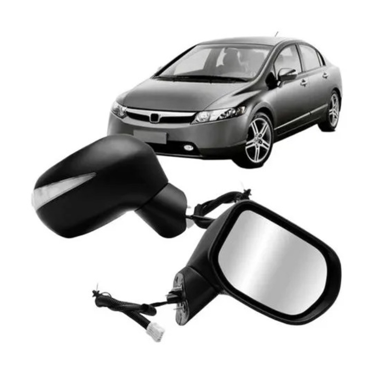 PAR RETROVISOR CIVIC 2007 A 2011 ESQUERDO | DIREITO (K.RF16915-RF16914)
