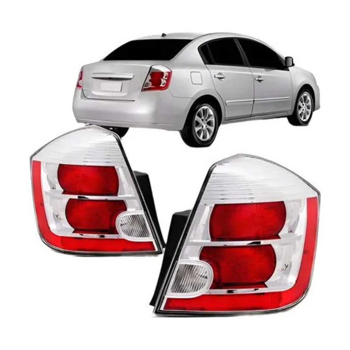PAR LANTERNA TRASEIRA SENTRA 2007 A 2009 ESQUERDO | DIREITO (K.RF31267-RF31268)