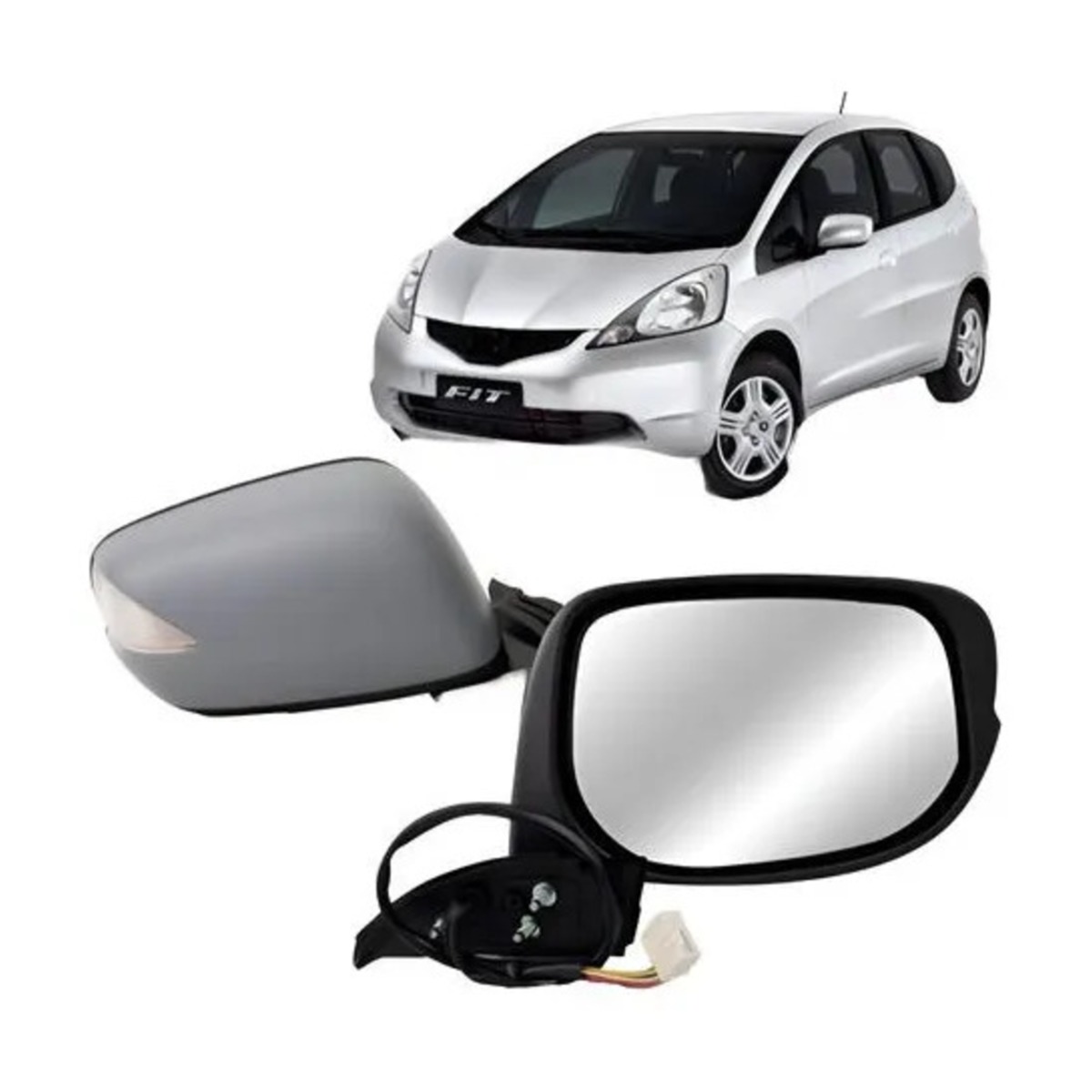 PAR RETROVISOR FIT 2009 A 2014 ESQUERDO | DIREITO (K.RF21365-RF21366)