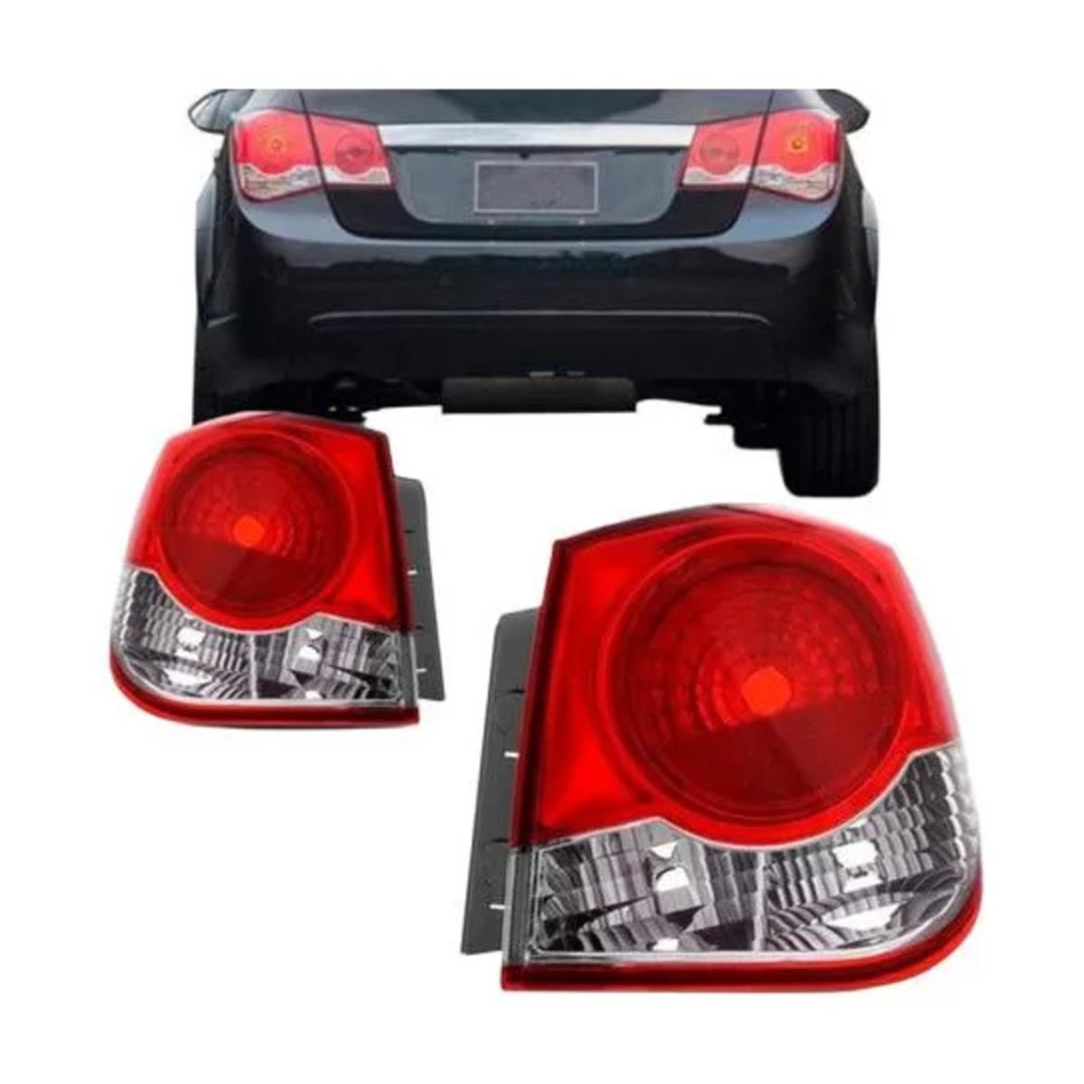 PAR LANTERNA TRASEIRA CRUZE 2011 A 2013 ESQUERDO | DIREITO (K.RF17857-RF17858)