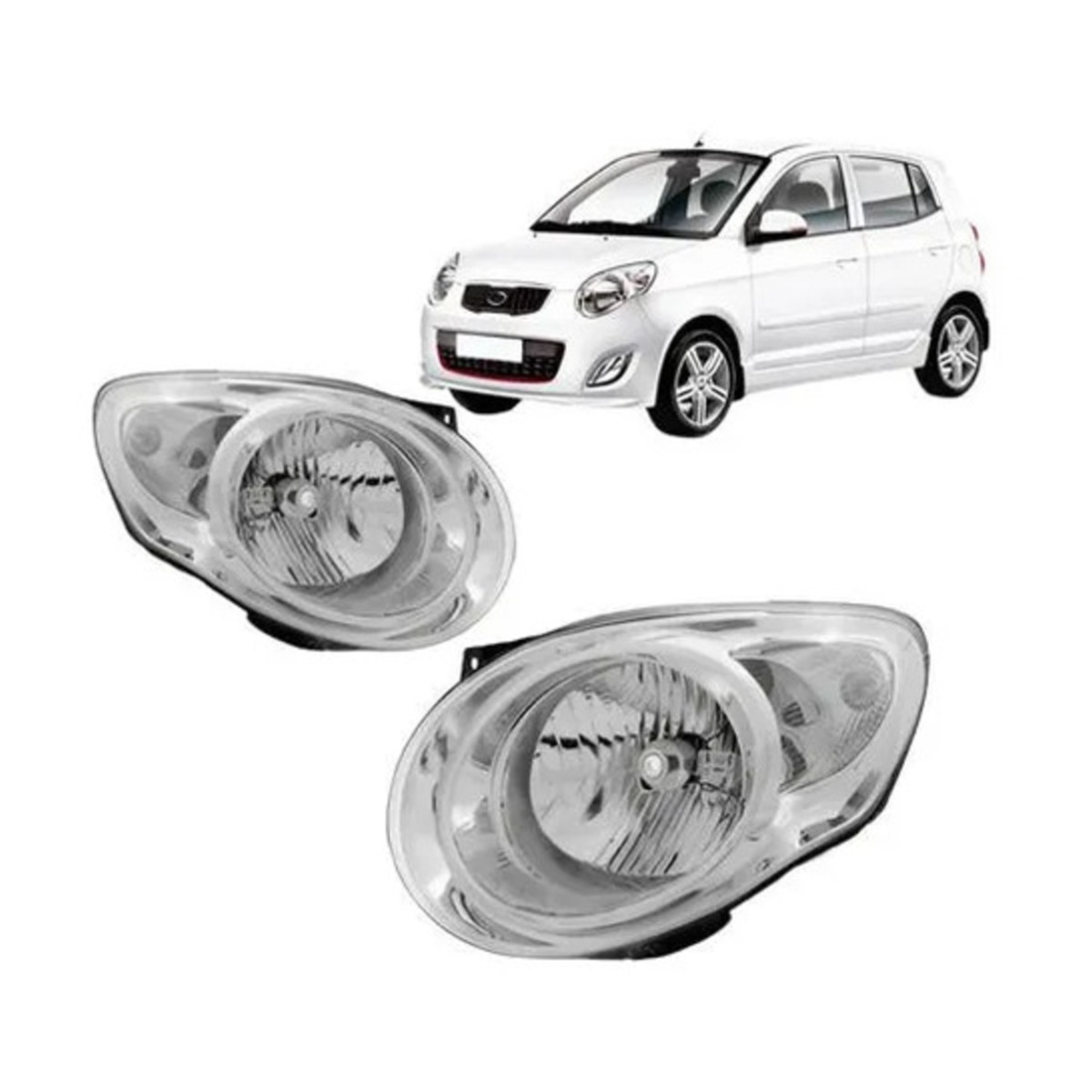 PAR FAROL PICANTO 2009 A 2011 ESQUERDO | DIREITO (K.RF18111-RF18112)