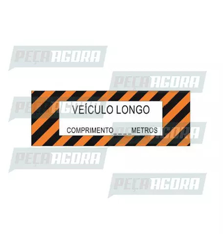 FAIXA TRASEIRA VEICULO LONGO 2,30X0,80MT 3M (417508)