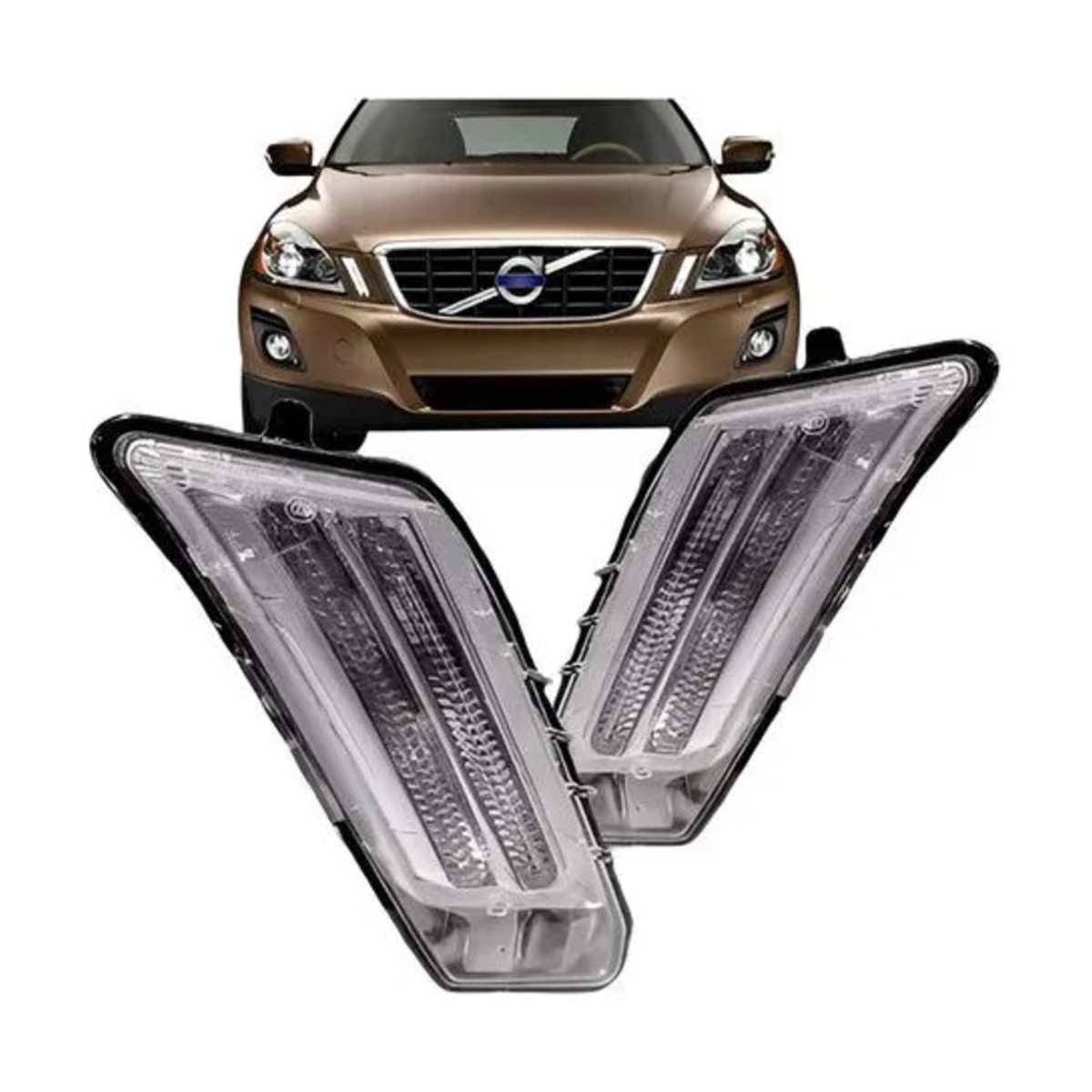 PAR FAROL MILHA AUXILIAR XC60 2008 A 2013 ESQUERDO | DIREITO (K.RF31833-RF31834)