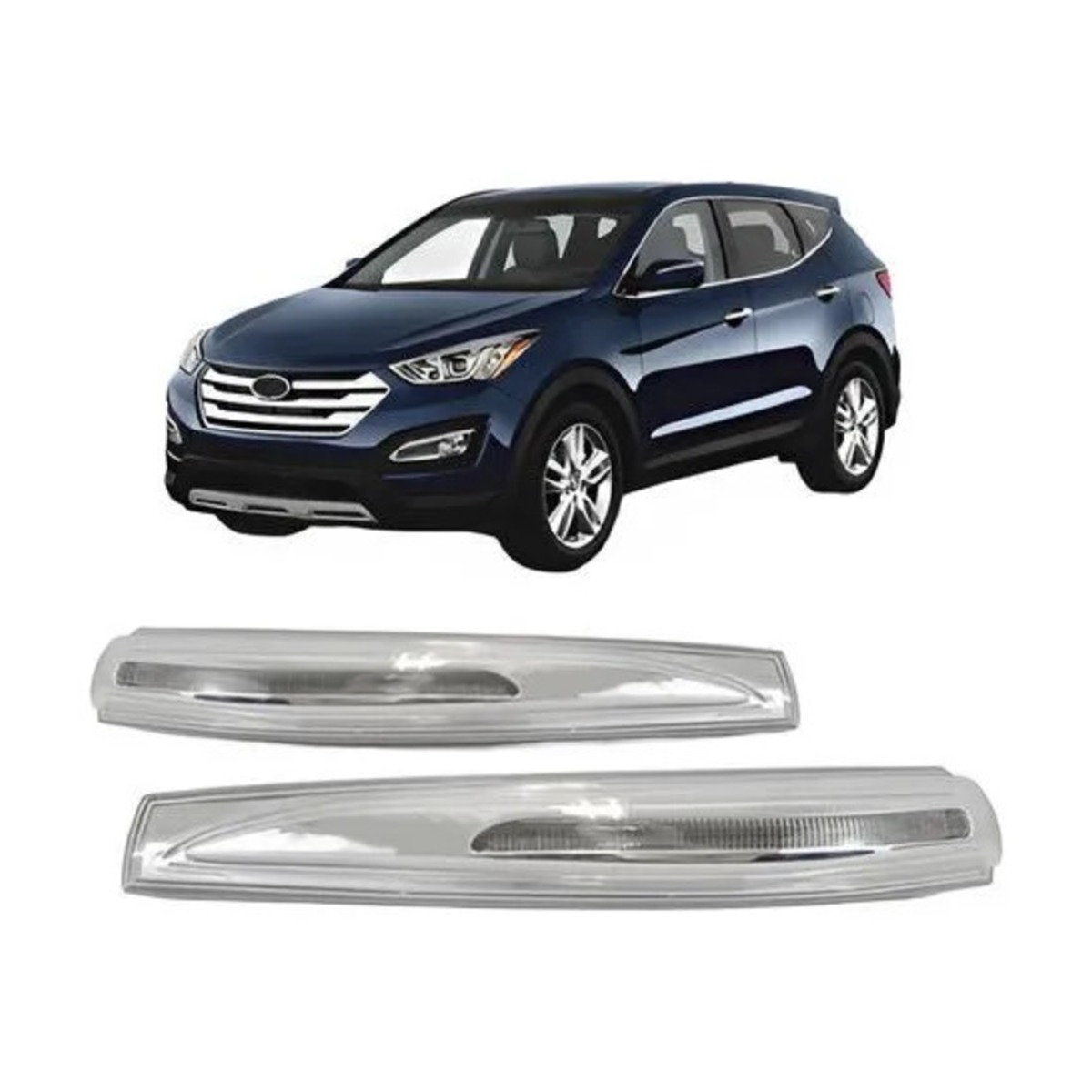 PAR PISCA RETROVISOR SANTA FE 2014 A 2019 ESQUERDO | DIREITO (K.RF31593-RF31594)